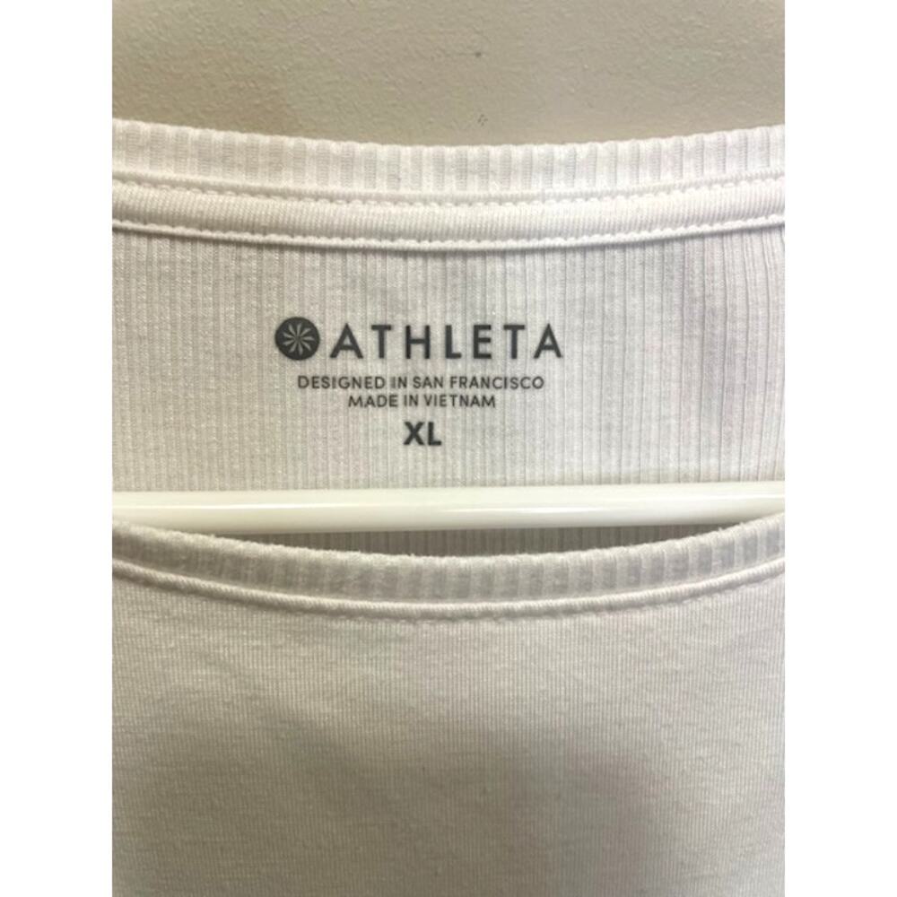 Athleta Set of 2 Tanks White Cotton Breathable Athletic Tops Size XL - Picture 11 of 12